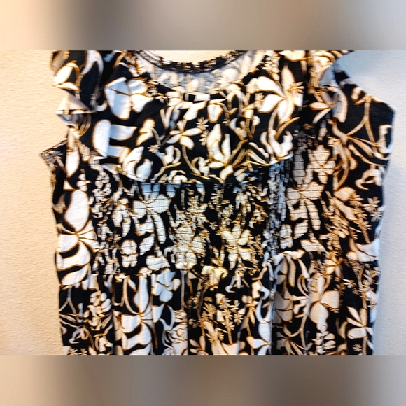 AVA & VIV Sz 2X Black, Cream, & Gold Summer Dress - Picture 6 of 6